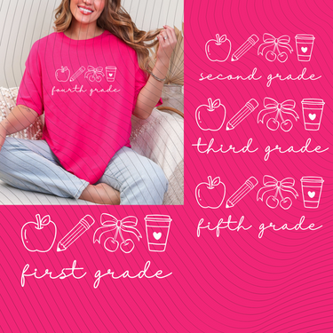 Dainty Grade Level T-Shirt *Back to School Sale*